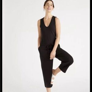 Like new Quince French terry modal jumpsuit v neck XS